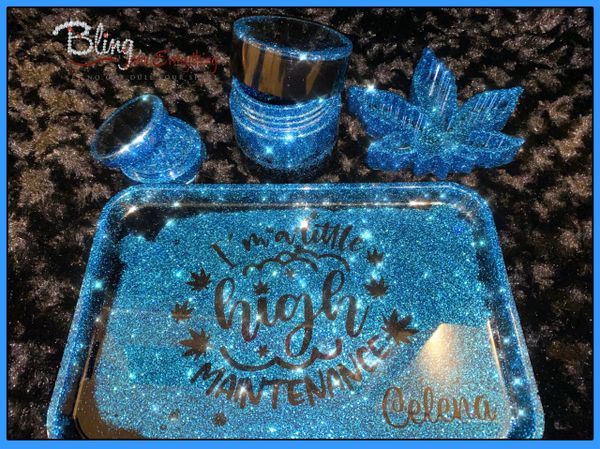 Rolling Tray Set  Bling Over Everything - Customized T-Shirts, Wine  Glasses & More